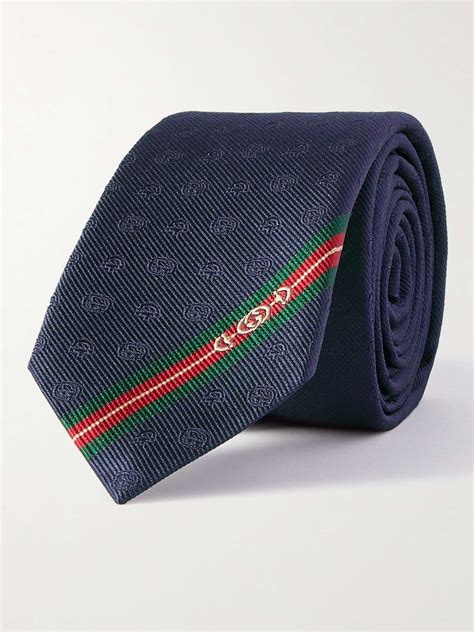 Gucci logo silk jacquard tie